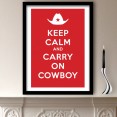 Keep Calm and Carry On Cowboy Art Print