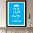 Keep Calm and Carry On Sailor Art Print