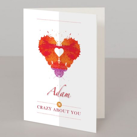 Crazy About You Personalised A5 Greetings Card