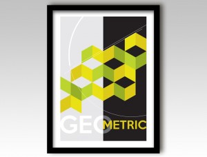 Green Geometric Design Art Print