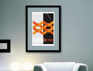 Orange Geometric Design Art Print