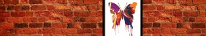 Butterfly Art Print on Brick Wall