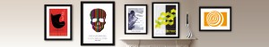 Various Postermode Art Prints on Display