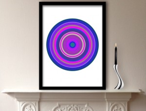 Purple Pop Art Target Art Print