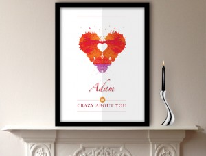 Crazy About You Personalised Poster